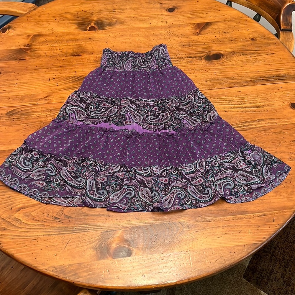 Speechless Girls Tiered Purple Skirt/Strapless Dress Size 10